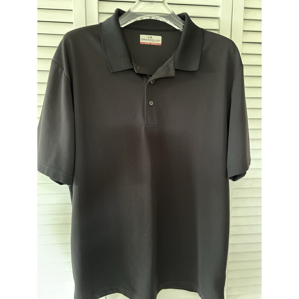 Grand Slam Performance Golf Shirt Mens Size XL Black, Nice Quality